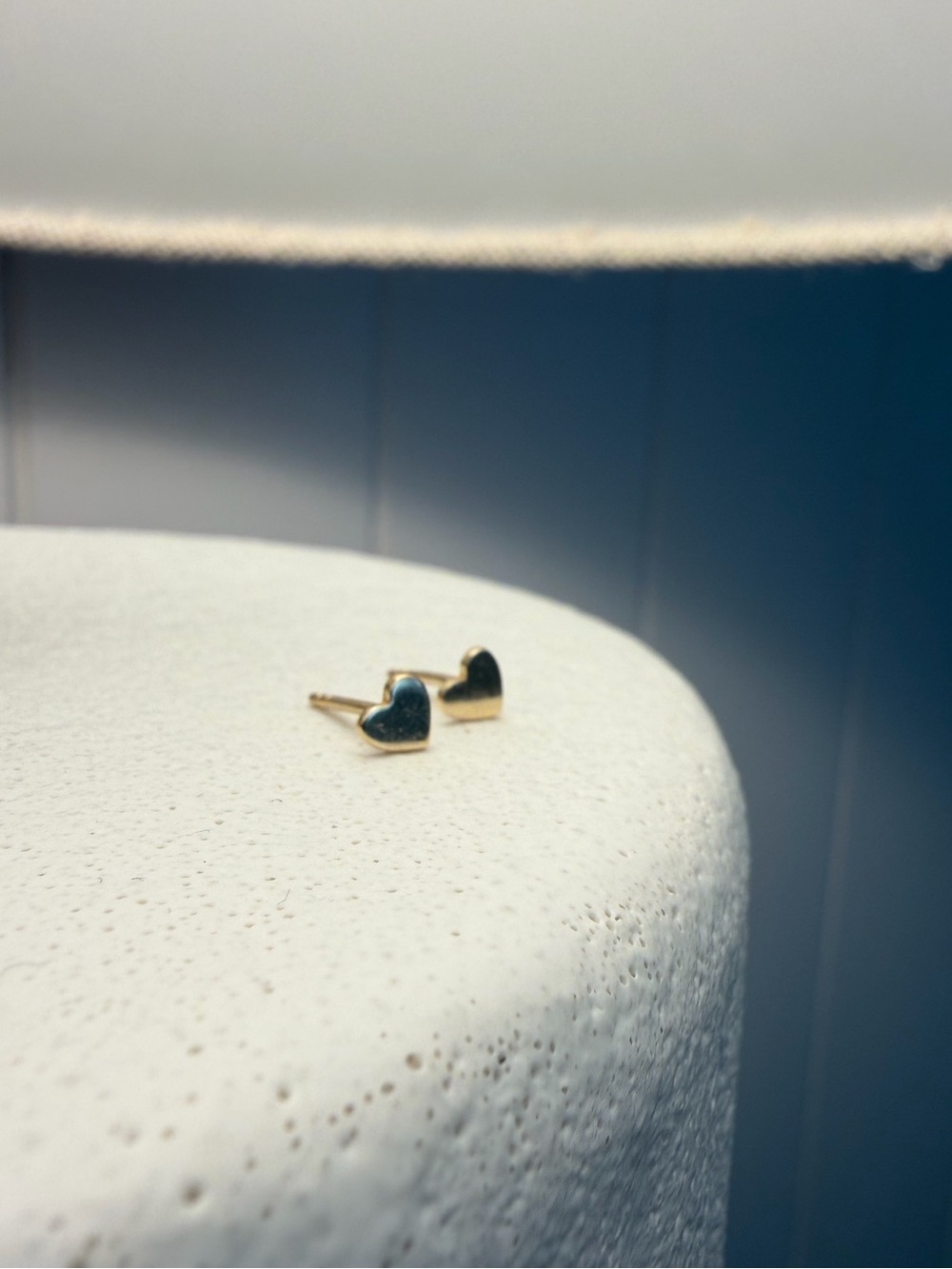 Solid gold heart studs (backs not included)